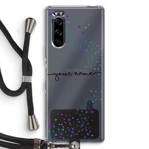 CaseCompany Sterren: Sony Xperia 5 Transparant Hoesje met koord