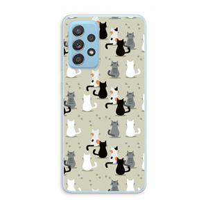 CaseCompany Katten: Samsung Galaxy A73 Transparant Hoesje