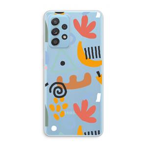 CaseCompany Abstract: Samsung Galaxy A73 Transparant Hoesje