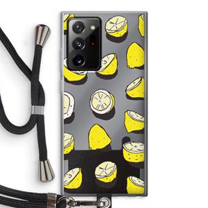 CaseCompany When Life Gives You Lemons...: Samsung Galaxy Note 20 Ultra / Note 20 Ultra 5G Transparant Hoesje met koord