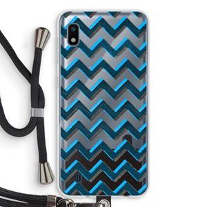 CaseCompany Onderbroken lijn: Samsung Galaxy A10 Transparant Hoesje met koord