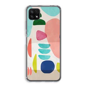CaseCompany Bold Rounded Shapes: Samsung Galaxy A22 5G Transparant Hoesje