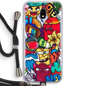 CaseCompany No Rules: Samsung Galaxy J3 (2017) Transparant Hoesje met koord
