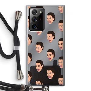 CaseCompany Ugly Cry Call: Samsung Galaxy Note 20 Ultra / Note 20 Ultra 5G Transparant Hoesje met koord