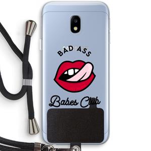CaseCompany Badass Babes Club: Samsung Galaxy J3 (2017) Transparant Hoesje met koord