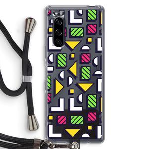 CaseCompany 8-bit N°4: Sony Xperia 5 Transparant Hoesje met koord