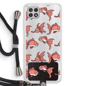 CaseCompany Blub: Samsung Galaxy A22 4G Transparant Hoesje met koord