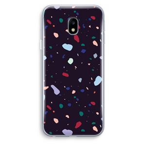 CaseCompany Dark Rounded Terrazzo: Samsung Galaxy J3 (2017) Transparant Hoesje