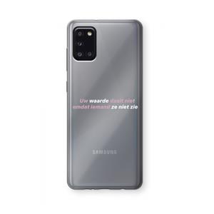 CaseCompany uw waarde daalt niet: Samsung Galaxy A31 Transparant Hoesje
