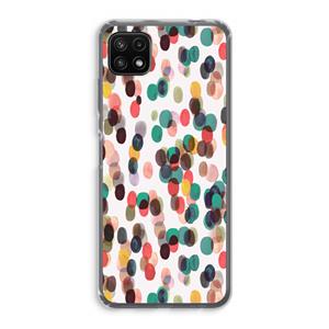 CaseCompany Tropical Dots: Samsung Galaxy A22 5G Transparant Hoesje