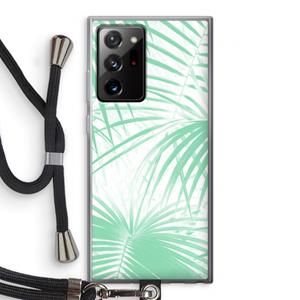 CaseCompany Palmbladeren: Samsung Galaxy Note 20 Ultra / Note 20 Ultra 5G Transparant Hoesje met koord