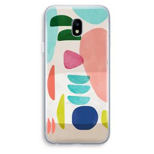 CaseCompany Bold Rounded Shapes: Samsung Galaxy J3 (2017) Transparant Hoesje