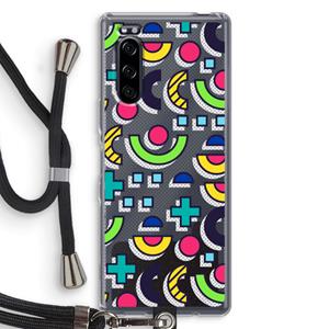 CaseCompany 8-bit N°6: Sony Xperia 5 Transparant Hoesje met koord