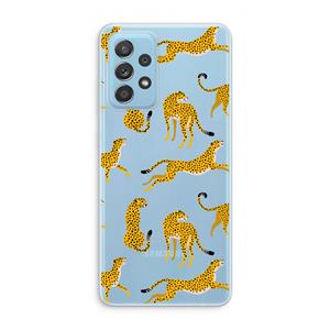 CaseCompany Luipaard: Samsung Galaxy A73 Transparant Hoesje