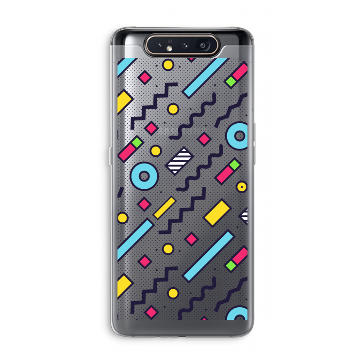 CaseCompany 8-bit N°8: Samsung Galaxy A80 Transparant Hoesje