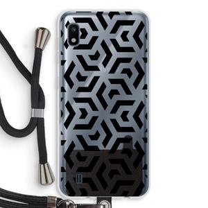 CaseCompany Crazy pattern: Samsung Galaxy A10 Transparant Hoesje met koord