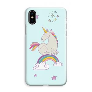 CaseCompany Regenboog eenhoorn: iPhone XS Max Volledig Geprint Hoesje