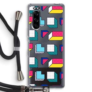 CaseCompany 8-bit N°7: Sony Xperia 5 Transparant Hoesje met koord