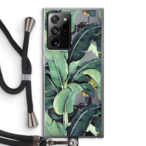 CaseCompany Bananenbladeren: Samsung Galaxy Note 20 Ultra / Note 20 Ultra 5G Transparant Hoesje met koord