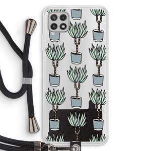 CaseCompany Boompje: Samsung Galaxy A22 4G Transparant Hoesje met koord