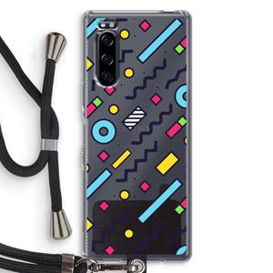 CaseCompany 8-bit N°8: Sony Xperia 5 Transparant Hoesje met koord