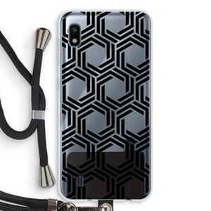 CaseCompany Geometrisch patroon: Samsung Galaxy A10 Transparant Hoesje met koord