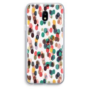CaseCompany Tropical Dots: Samsung Galaxy J3 (2017) Transparant Hoesje