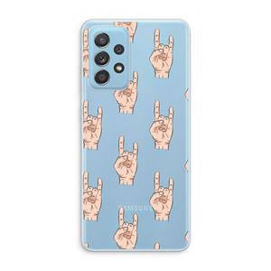 CaseCompany Rock: Samsung Galaxy A73 Transparant Hoesje