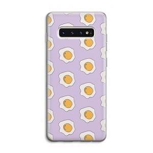 CaseCompany Bacon to my eggs #1: Samsung Galaxy S10 4G Transparant Hoesje