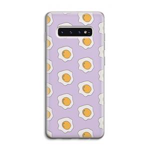 CaseCompany Bacon to my eggs #1: Samsung Galaxy S10 4G Transparant Hoesje