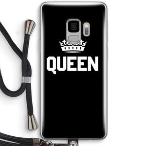 CaseCompany Queen zwart: Samsung Galaxy S9 Transparant Hoesje met koord