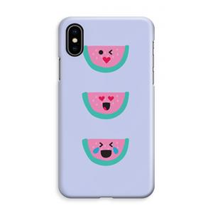 CaseCompany Smiley watermeloen: iPhone XS Max Volledig Geprint Hoesje