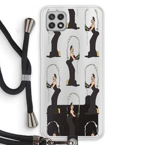 CaseCompany Pop Some Kim: Samsung Galaxy A22 4G Transparant Hoesje met koord