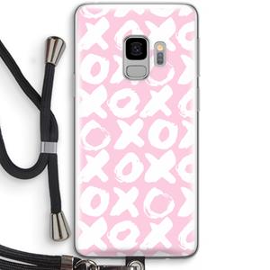 CaseCompany XOXO: Samsung Galaxy S9 Transparant Hoesje met koord