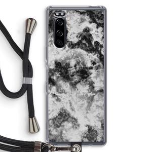 CaseCompany Onweer: Sony Xperia 5 Transparant Hoesje met koord