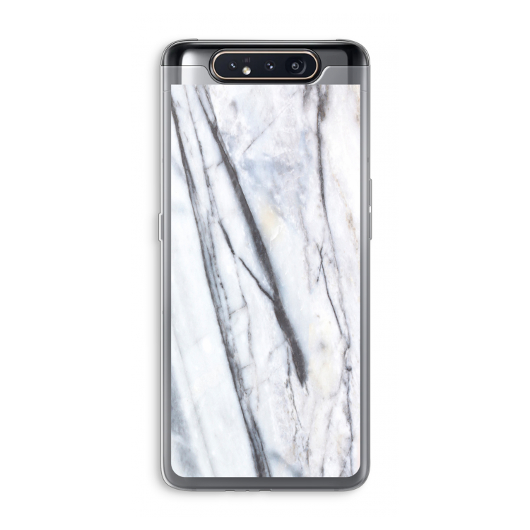 CaseCompany Gestreepte marmer: Samsung Galaxy A80 Transparant Hoesje