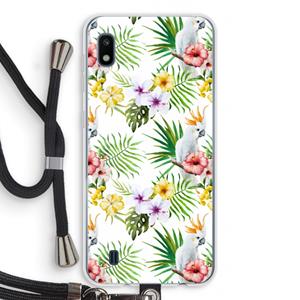 CaseCompany Gele kuif: Samsung Galaxy A10 Transparant Hoesje met koord