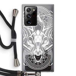 CaseCompany Oh Deer: Samsung Galaxy Note 20 Ultra / Note 20 Ultra 5G Transparant Hoesje met koord