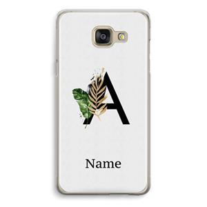 CaseCompany Charcoal Flora: Samsung Galaxy A5 (2016) Transparant Hoesje
