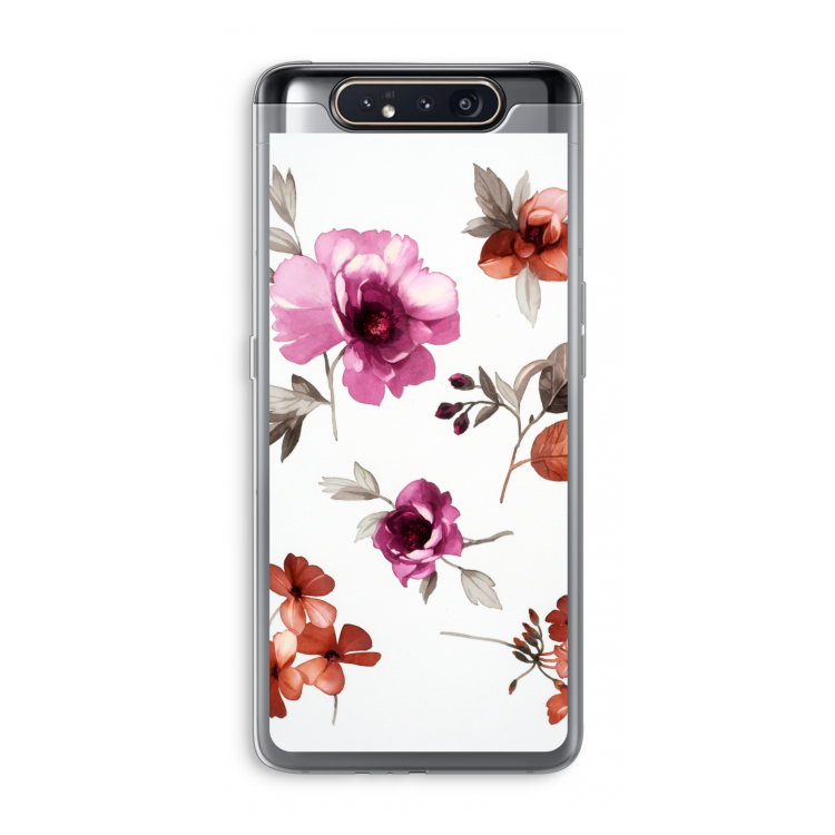 CaseCompany Geschilderde bloemen: Samsung Galaxy A80 Transparant Hoesje