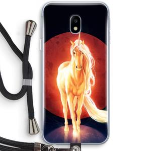 CaseCompany Last Unicorn: Samsung Galaxy J3 (2017) Transparant Hoesje met koord