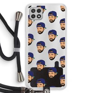 CaseCompany Drake Away: Samsung Galaxy A22 4G Transparant Hoesje met koord