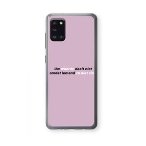 CaseCompany uw waarde daalt niet: Samsung Galaxy A31 Transparant Hoesje