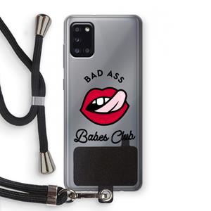 CaseCompany Badass Babes Club: Samsung Galaxy A31 Transparant Hoesje met koord