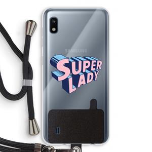 CaseCompany Superlady: Samsung Galaxy A10 Transparant Hoesje met koord