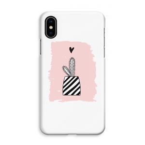 CaseCompany Zwart-wit cactus: iPhone XS Max Volledig Geprint Hoesje
