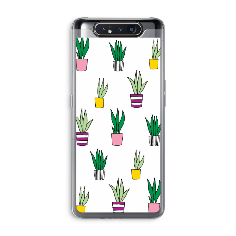 CaseCompany Sanseveria: Samsung Galaxy A80 Transparant Hoesje