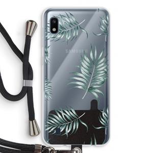 CaseCompany Simple leaves: Samsung Galaxy A10 Transparant Hoesje met koord