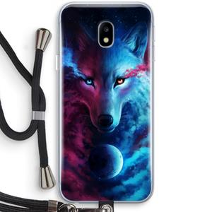 CaseCompany Where Light And Dark Meet: Samsung Galaxy J3 (2017) Transparant Hoesje met koord