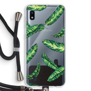 CaseCompany Lange bladeren: Samsung Galaxy A10 Transparant Hoesje met koord